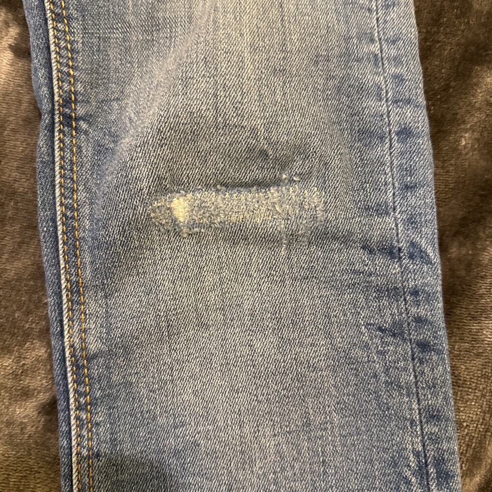 Zara Woman Premium Denim Women's Skinny Jeans Distressed Raw Hem Lt Wash Size 2 - Picture 7 of 16